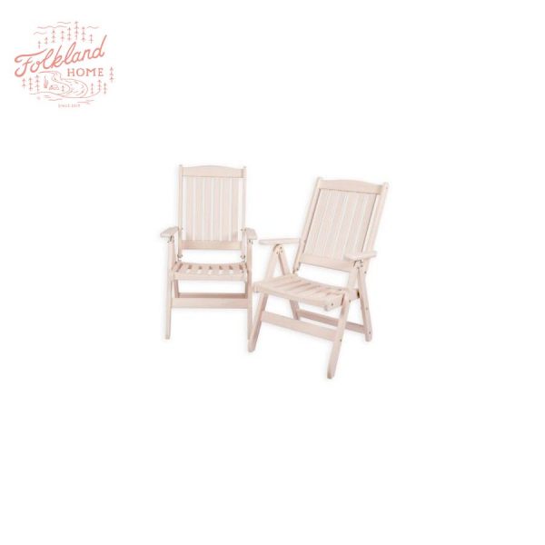 Dārza krēsls ar roku balstiem, balts