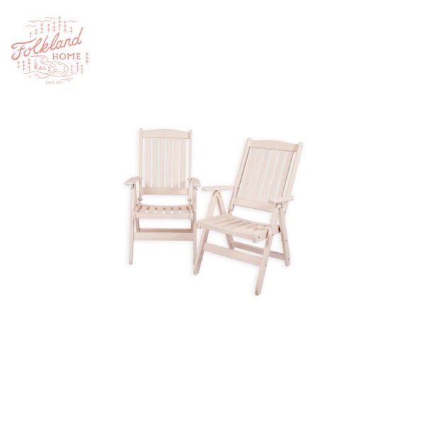 Garden chair with armrests, white