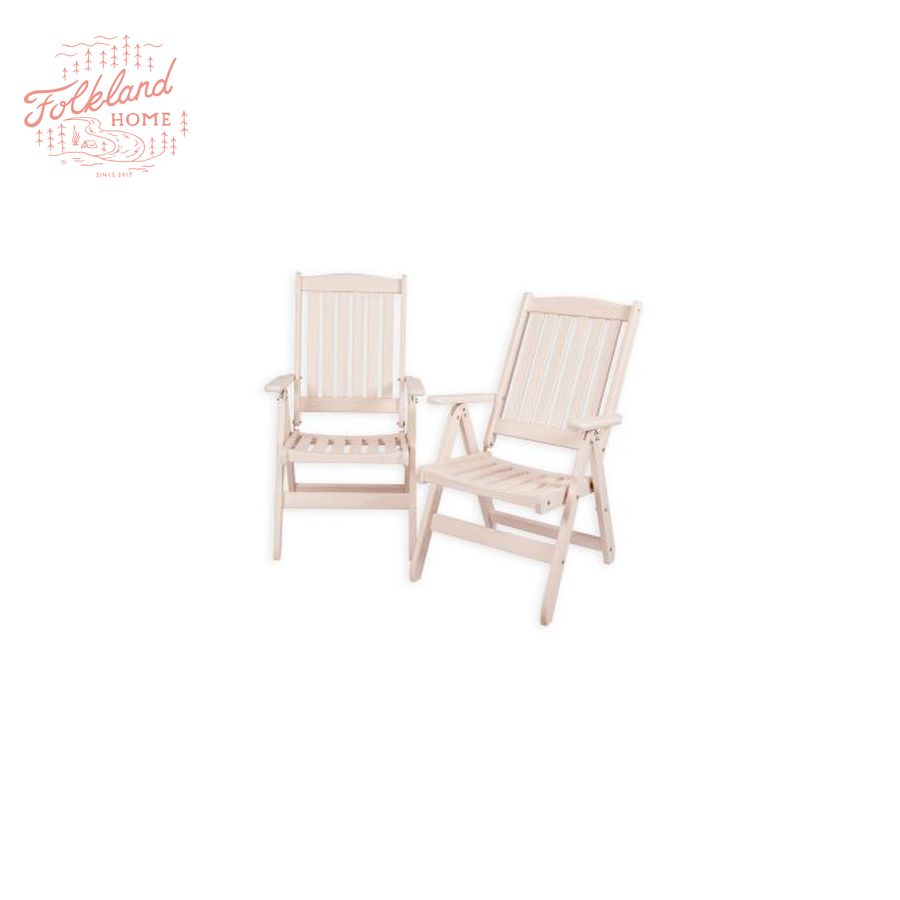 Garden chair with armrests, white