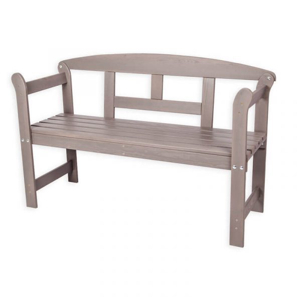 garden bench with backrest Frizija gray