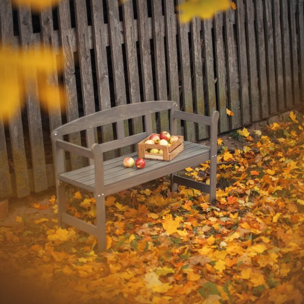 garden bench with backrest Frizija gray