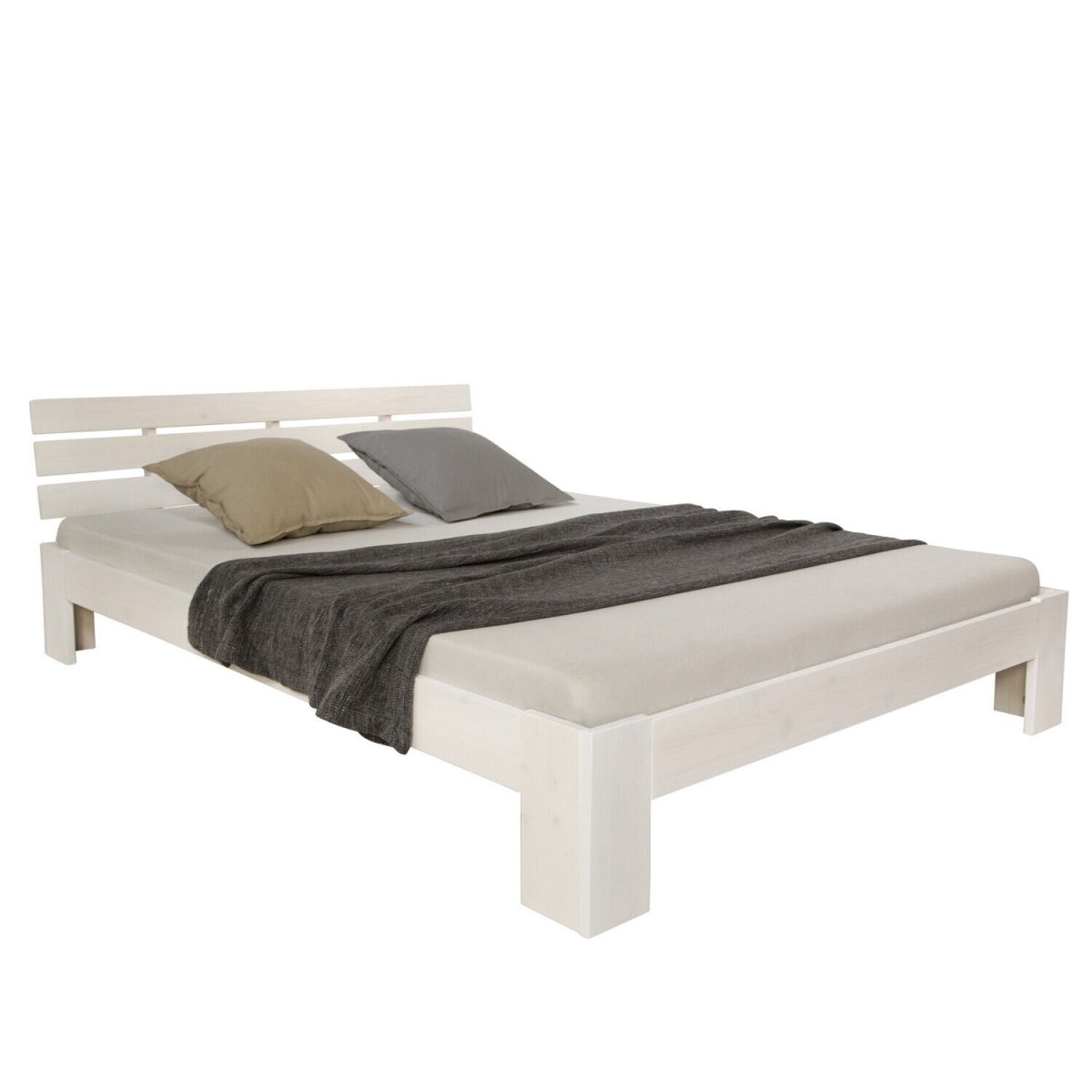 Double wooden bed