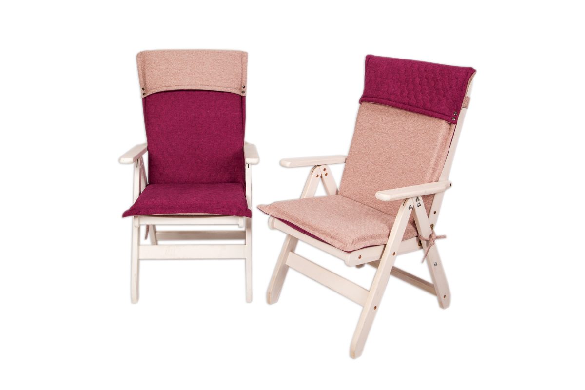 Garden chair with armrests, white