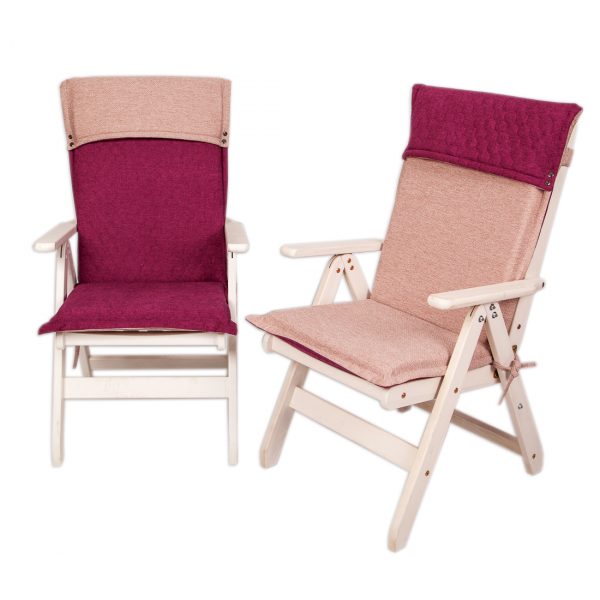 Garden chair with armrests, white