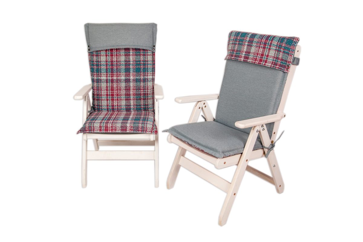 Garden chair with armrests, white