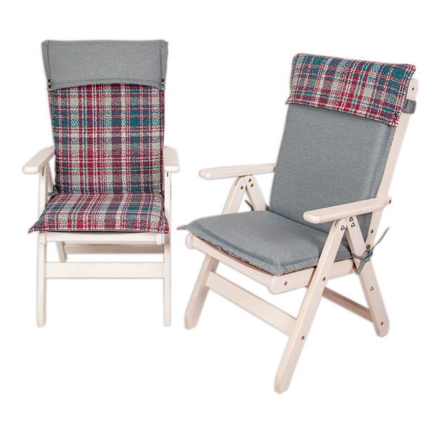 Garden chair with armrests, white