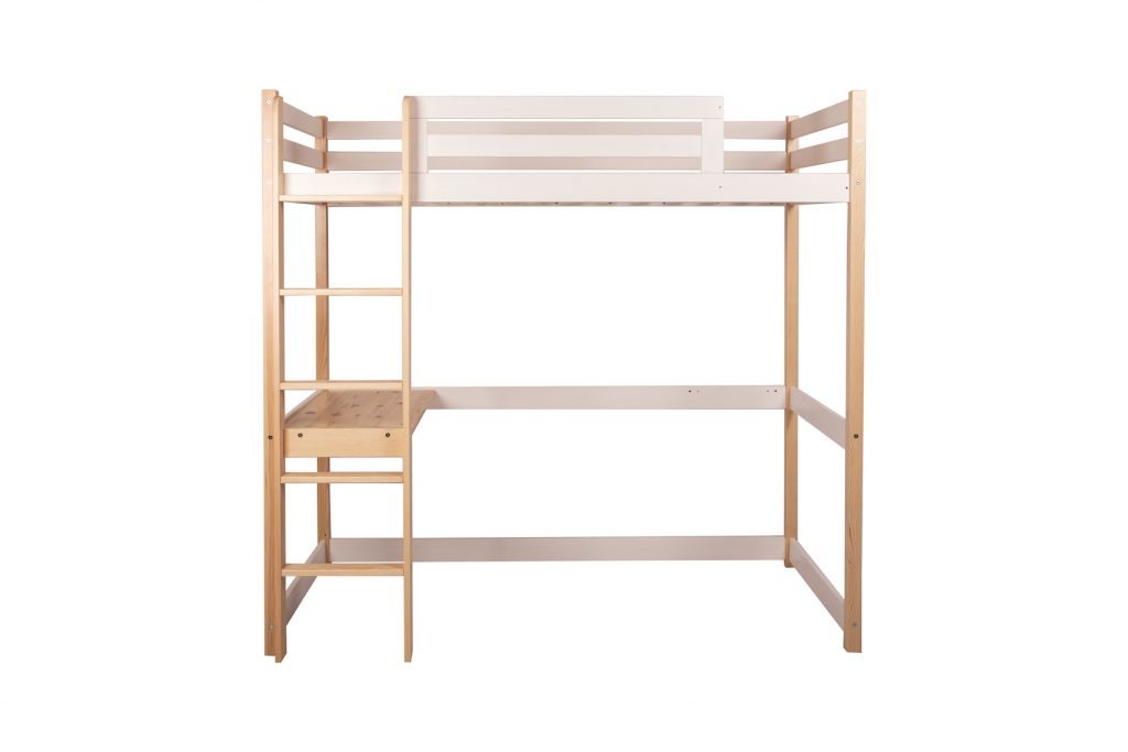 Children bunk bed with desk