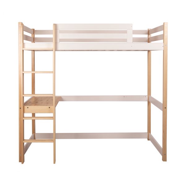 Children bunk bed with desk