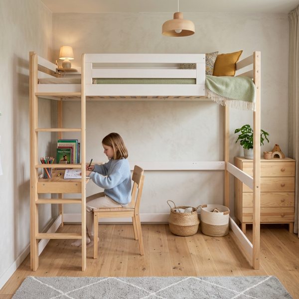 Bērnu gulta ar mazo rakstāmgaldu SMART 90 x 190 cm