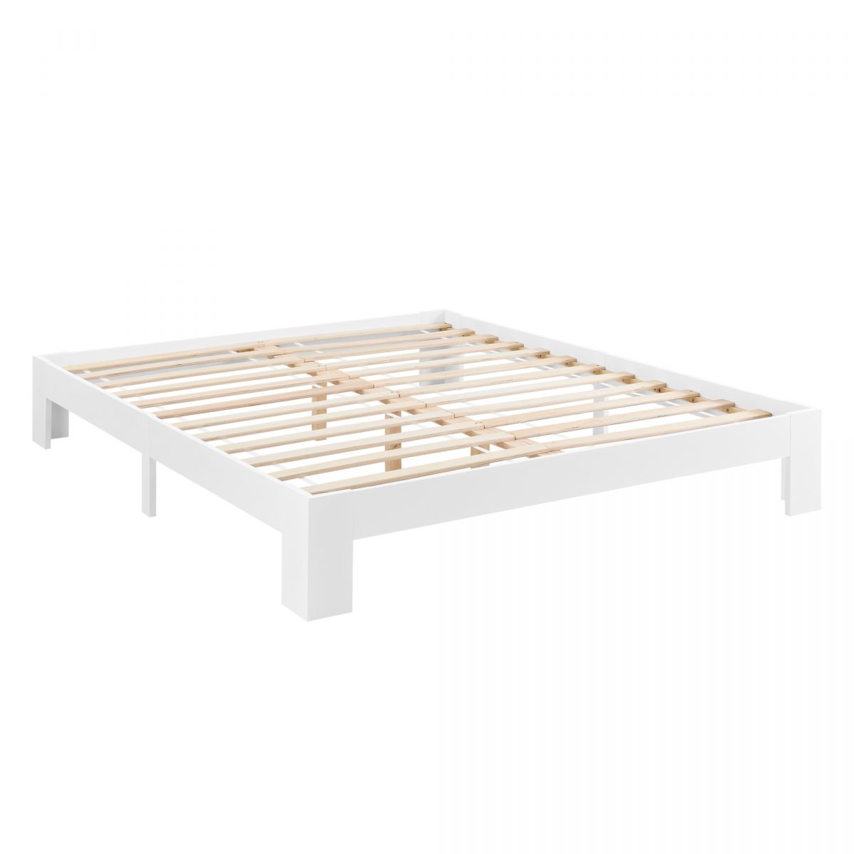 Двуспальная деревянная кровать без спинки