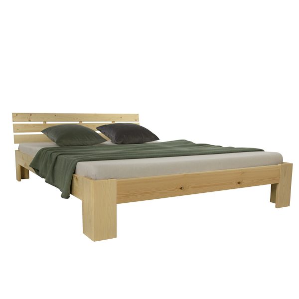 Double wooden bed