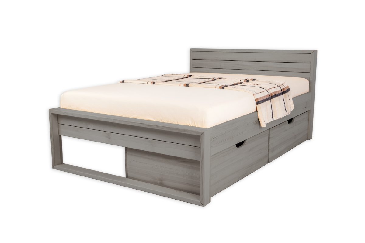 Double bed, Verona, gray