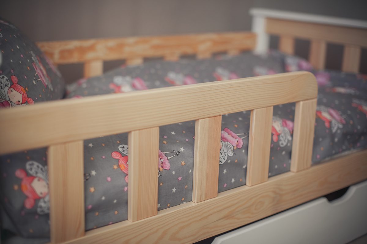 Children's wooden bed